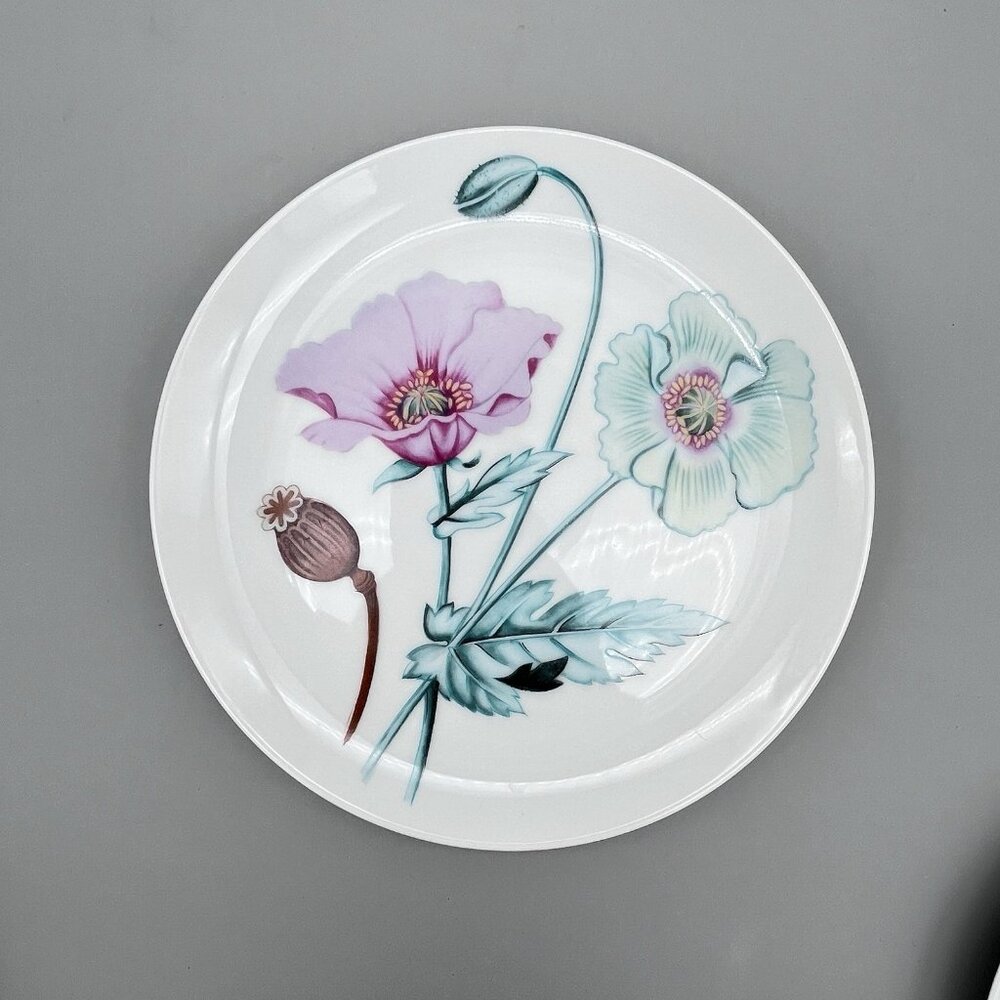 Set of 4 Horchow Collection Botanical Flowers 7 5/8" Dessert Plate Japan - Picture 6 of 10